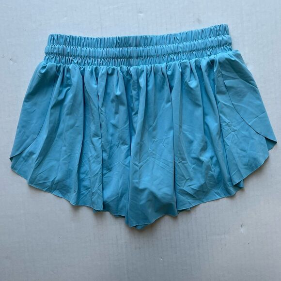 2 Luogongzi Womens Flowy Running Skorts Gym Yoga Activewear Shorts Pink / Blue S - Picture 8 of 13